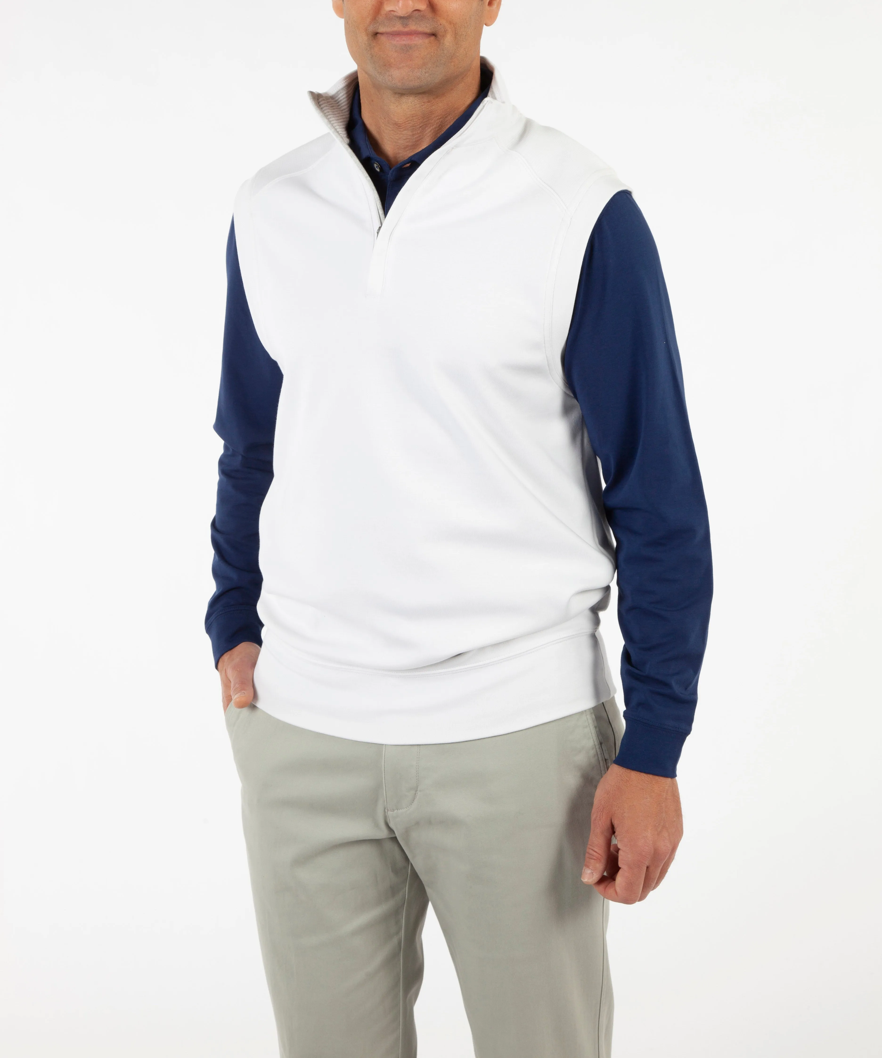 Signature Leaderboard Pima Cotton Quarter-Zip Vest