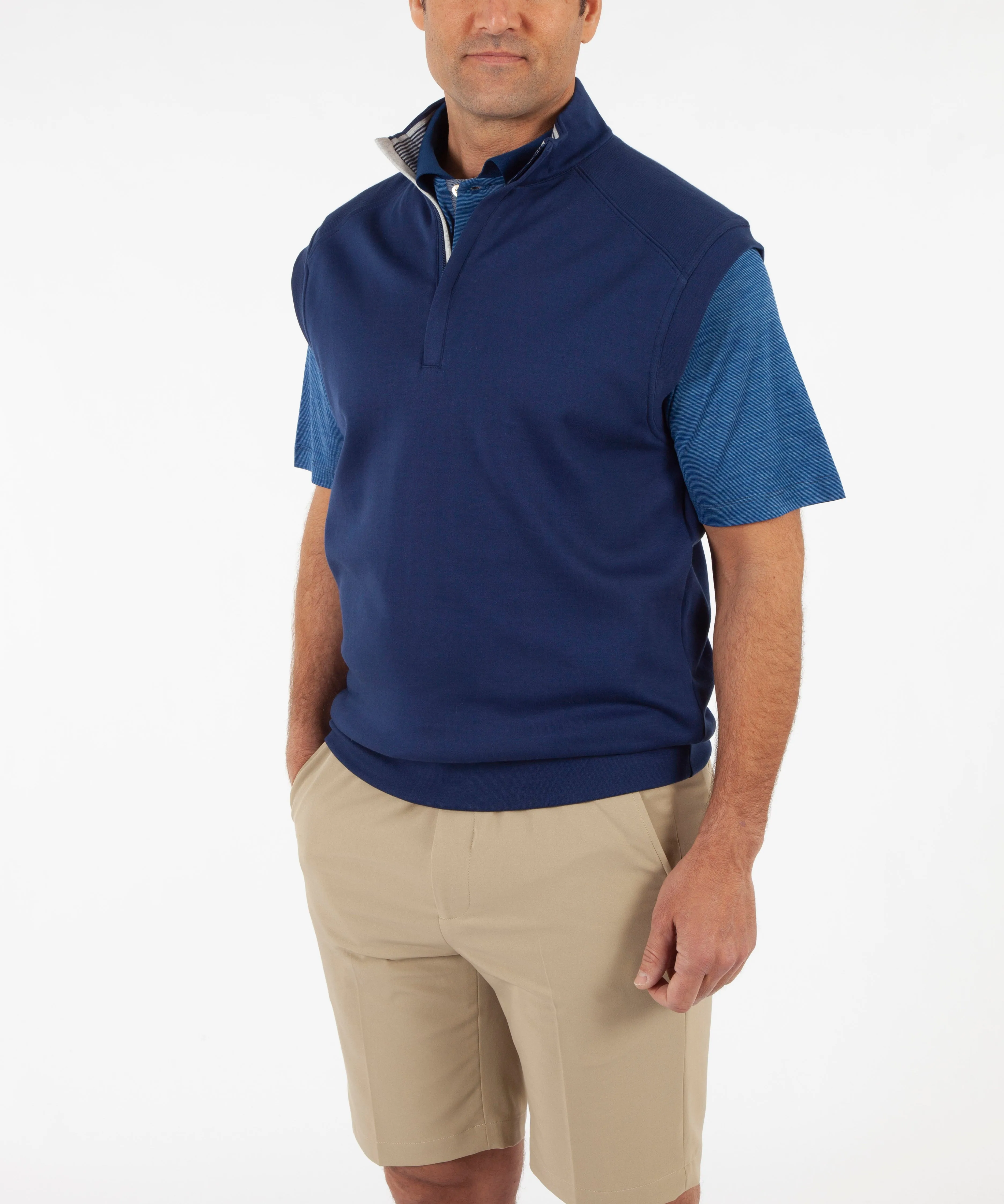 Signature Leaderboard Pima Cotton Quarter-Zip Vest