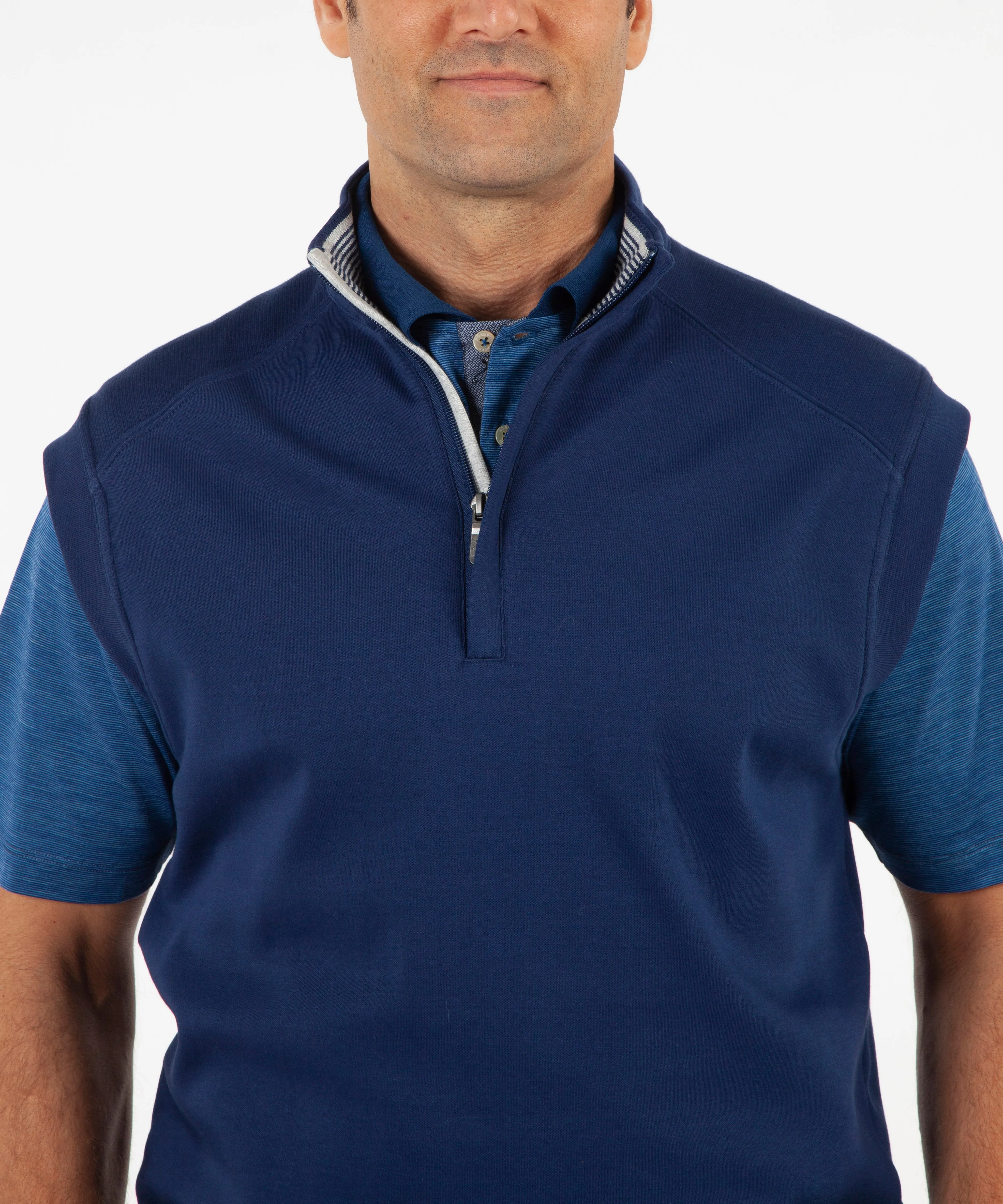 Signature Leaderboard Pima Cotton Quarter-Zip Vest