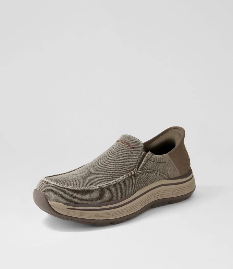 SKECHERS Remaxed Fenick Brown Canvas Sneakers