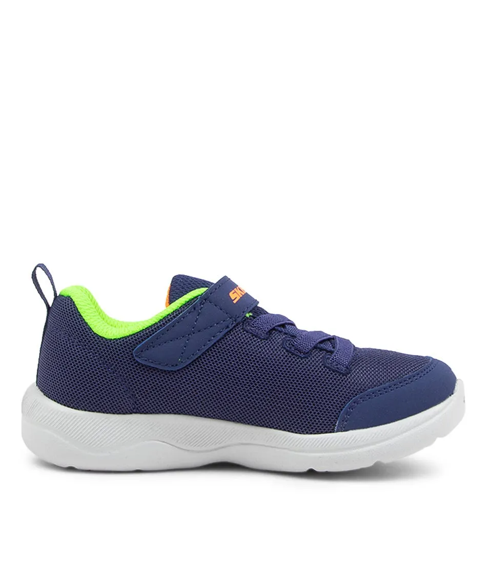 SKECHERS Skech Stepz 2.0 Tot Navy Lime Sneakers