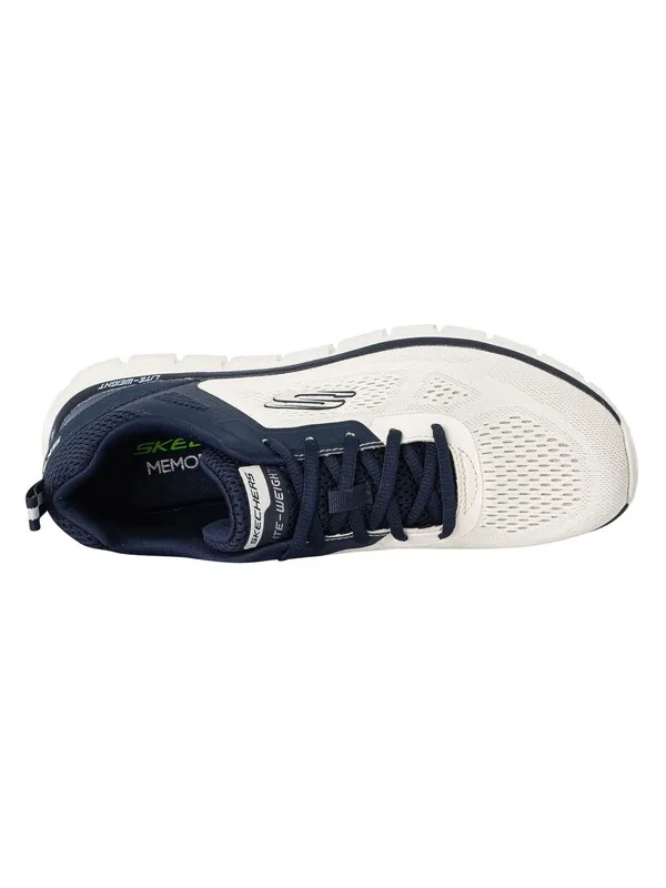 Skechers Track Broader Trainers - Off White/Navy