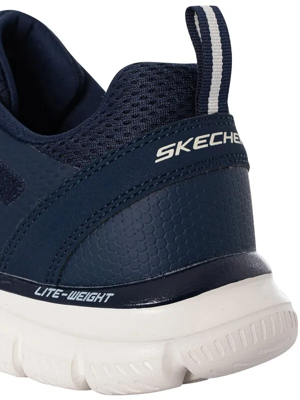 Skechers Track Broader Trainers - Off White/Navy