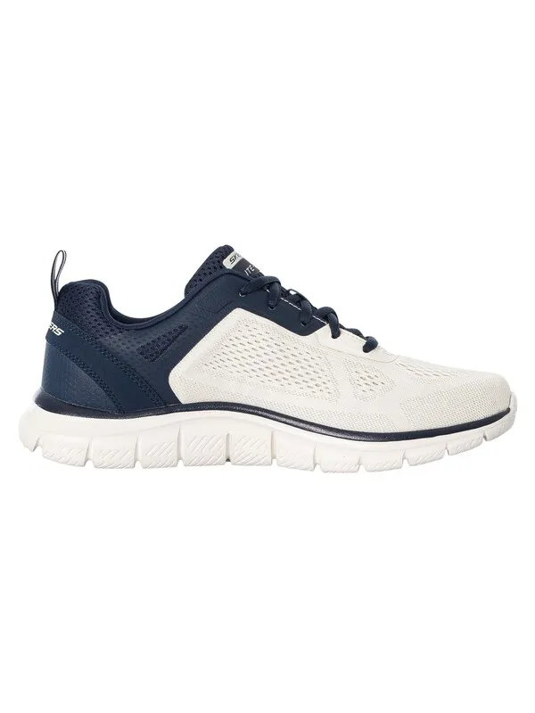 Skechers Track Broader Trainers - Off White/Navy