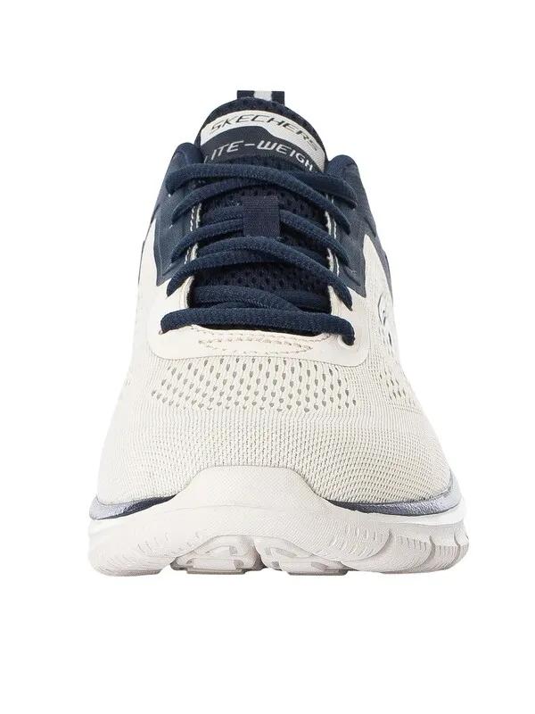 Skechers Track Broader Trainers - Off White/Navy