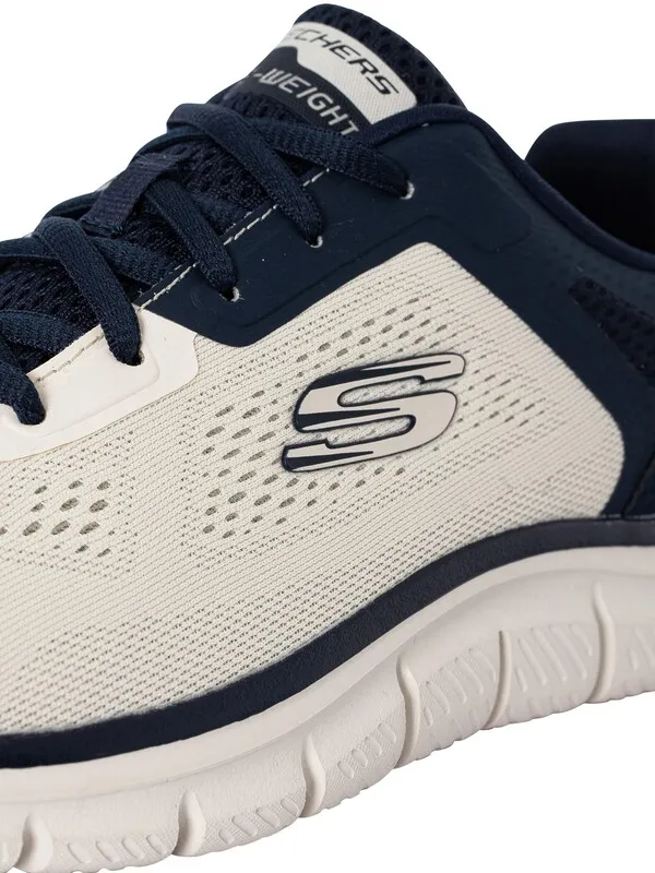 Skechers Track Broader Trainers - Off White/Navy