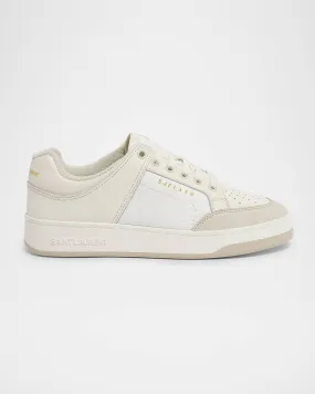 SL61 Mixed Leather Low-Top Sneakers