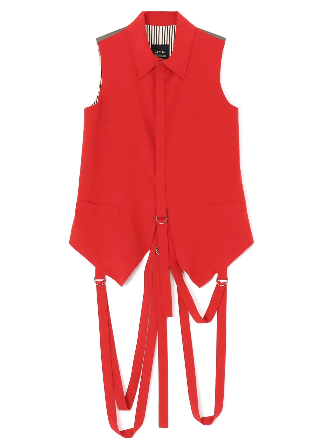 SOFT BROAD COTTON HANGING STRAP COLLAR VEST