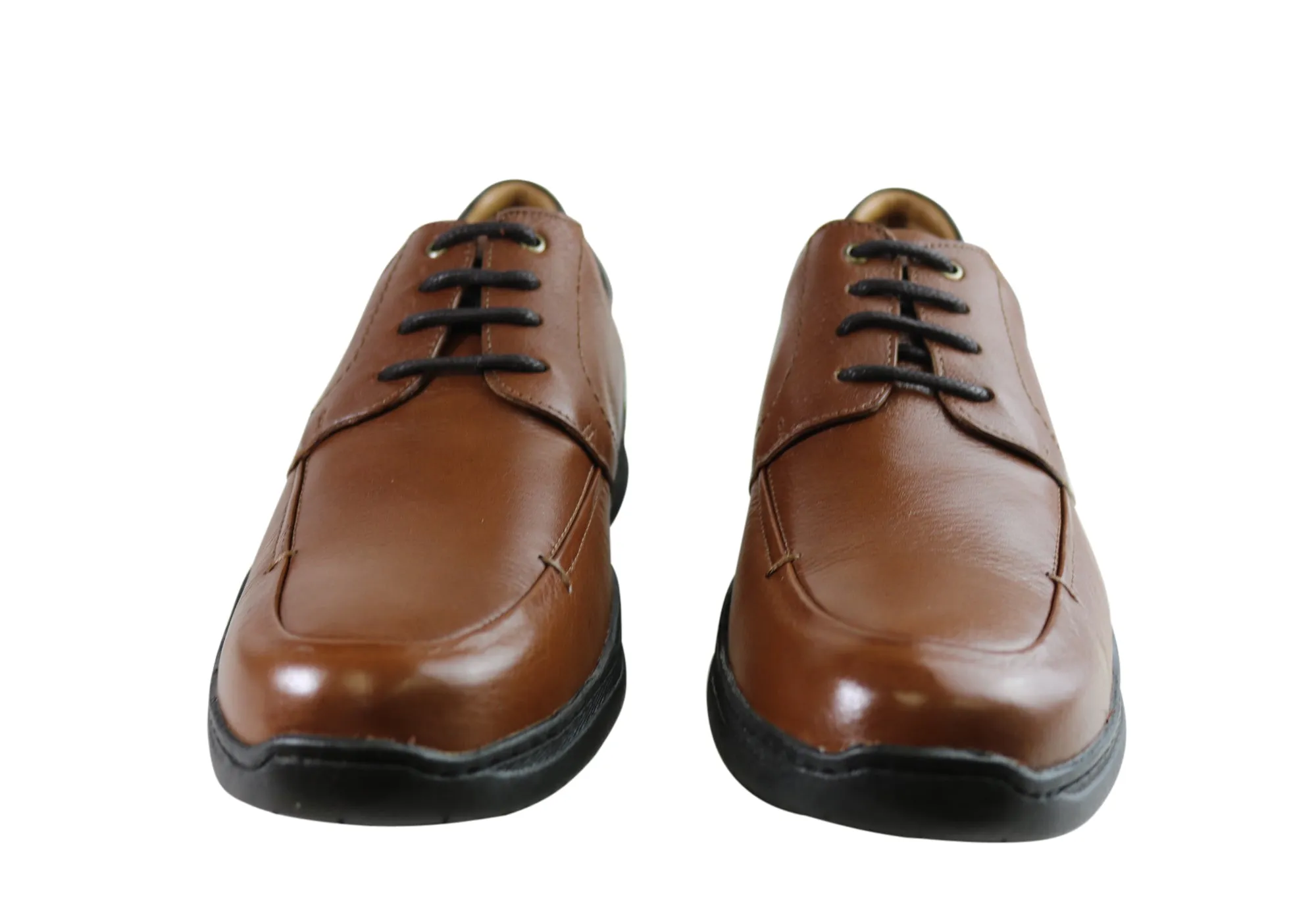 Sollu Ascott Mens Leather Lace Up Comfort Shoes Made In Brazil