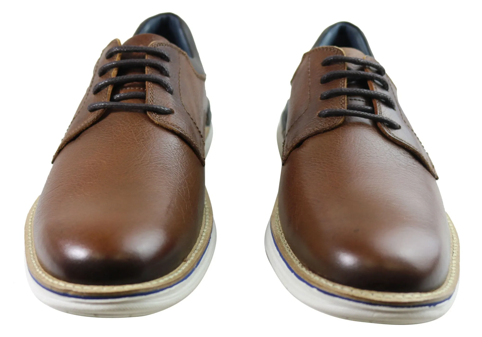 Sollu Leni Mens Comfortable Leather Lace Up Shoes Made In Brazil