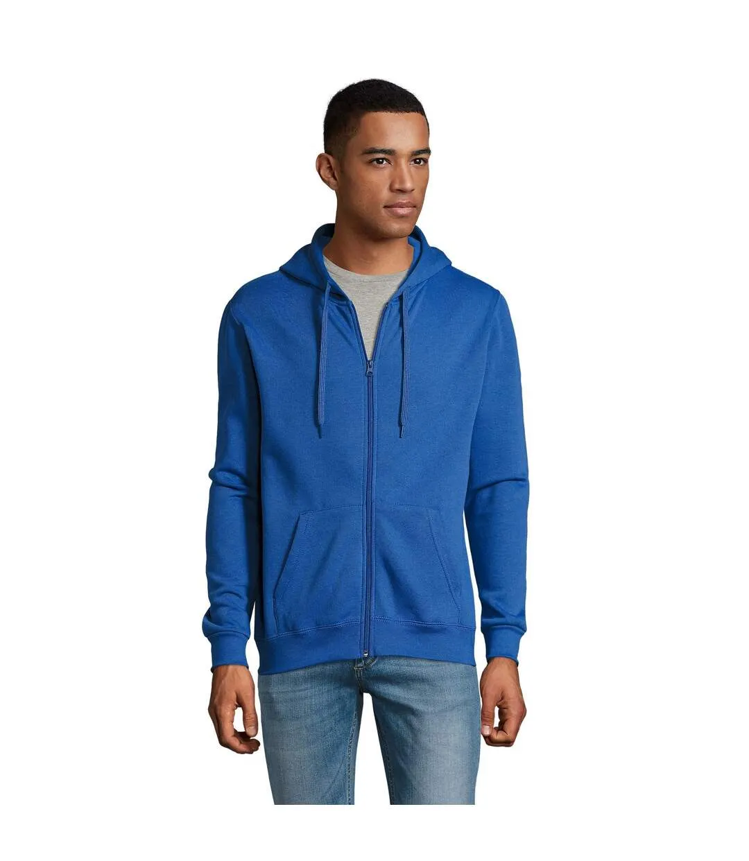 SOLS Mens Stone Zip Up Plain Hoodie (Royal Blue) - UTPC2784