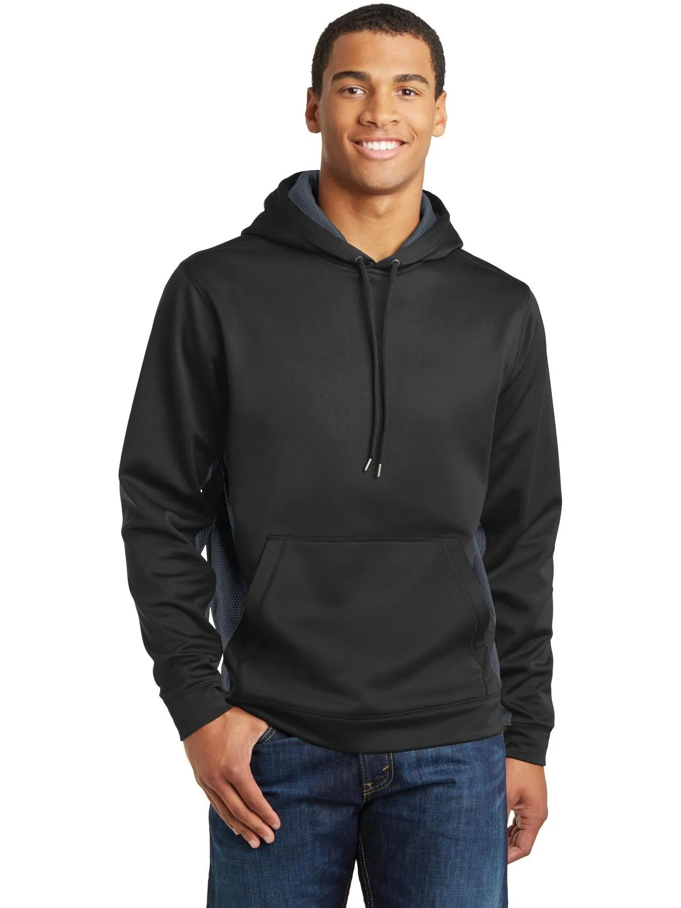 Sport-Tek CamoHex Fleece Colorblock Hooded Pullover