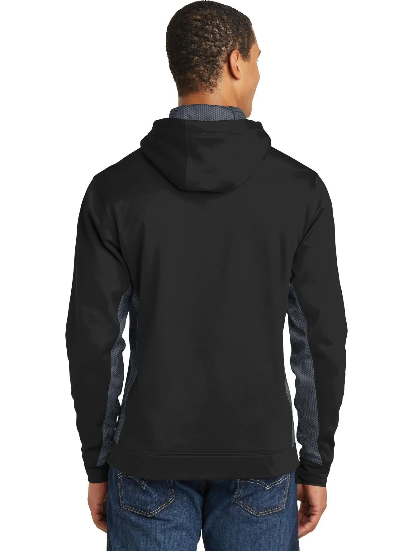 Sport-Tek CamoHex Fleece Colorblock Hooded Pullover