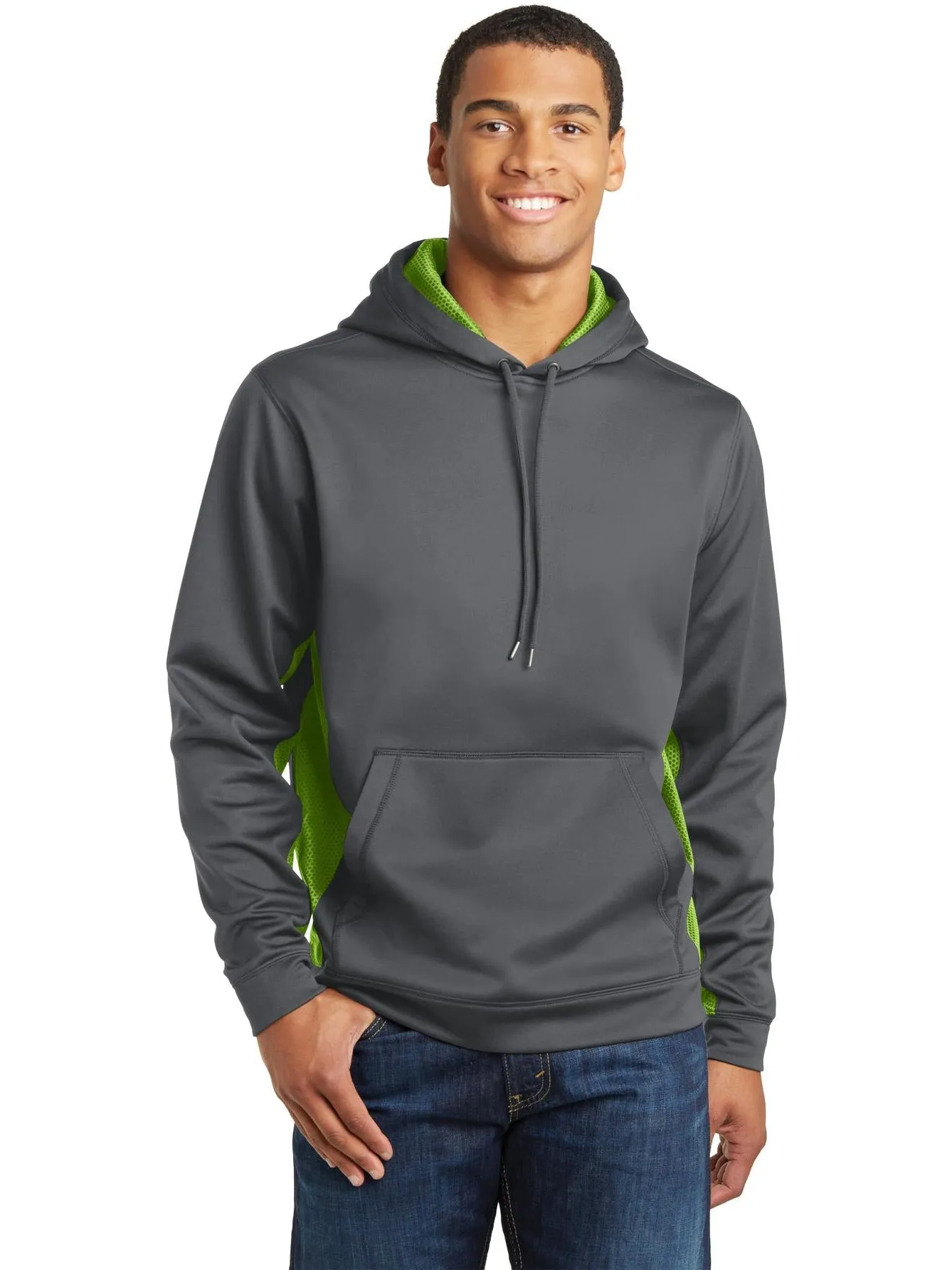 Sport-Tek CamoHex Fleece Colorblock Hooded Pullover