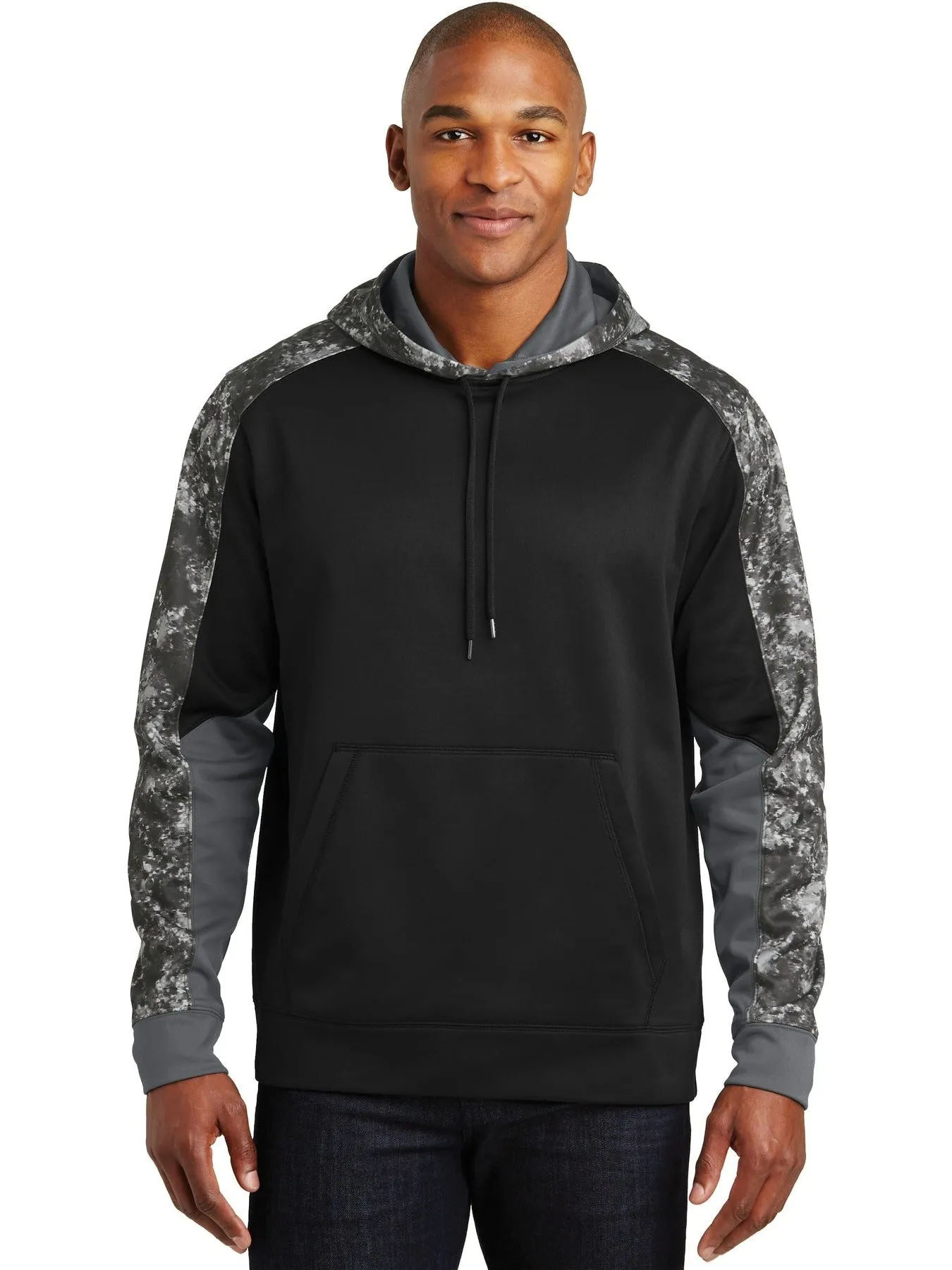 Sport-Tek Sport-Wick Mineral Freeze Fleece Colorblock Hooded Pullover