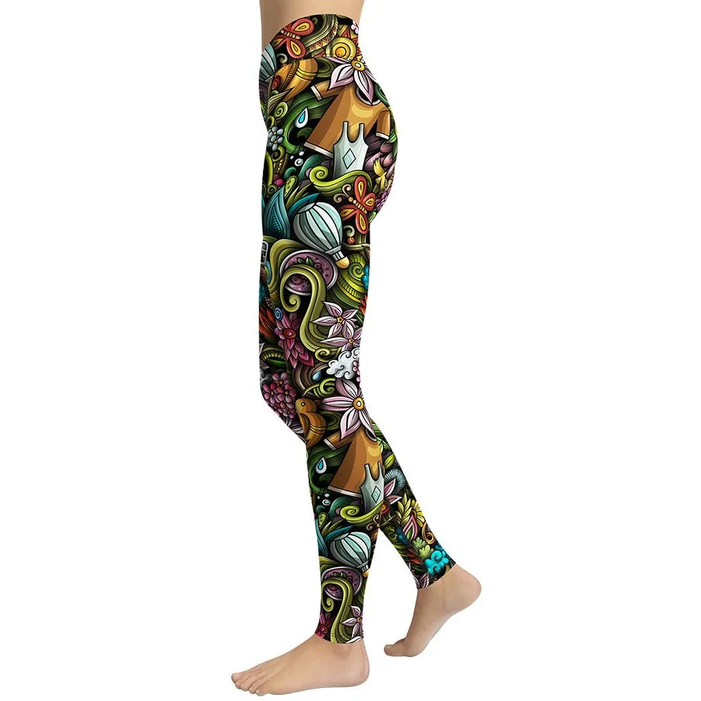 Springtime Yoga Leggings