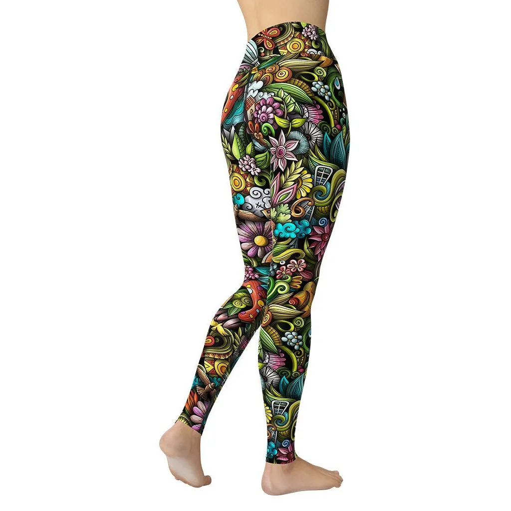 Springtime Yoga Leggings