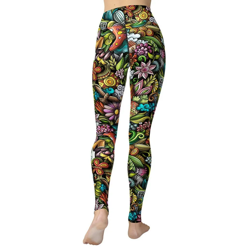 Springtime Yoga Leggings