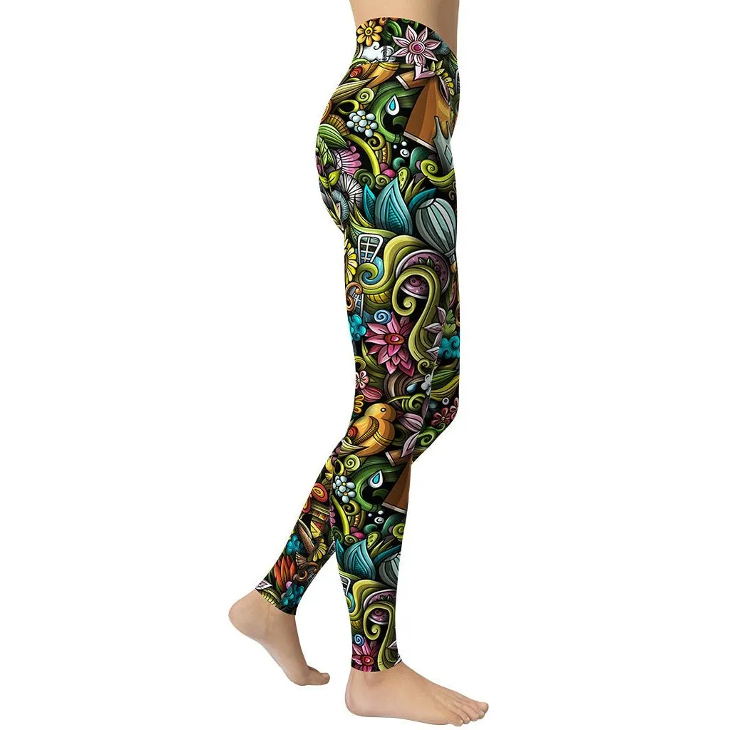 Springtime Yoga Leggings