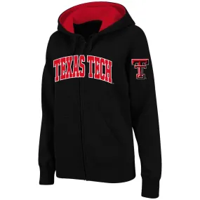 Stadium Athletic Texas Tech Red Raiders Women's Black Arched Name Full-Zip Hoodie