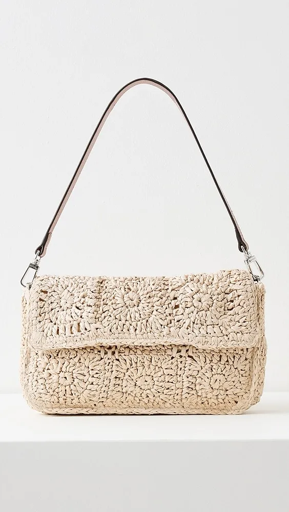 STAUD   Timmy Crochet Shoulder Bag 