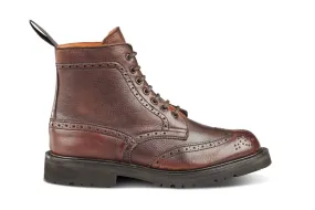 Stephy Brogue Boot - Olivvia Deerskin - Chestnut Burnished