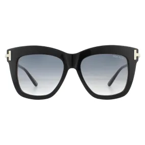 Sunglasses | Square Shiny Black Smoke Gradient Sunglasses | Tom Ford