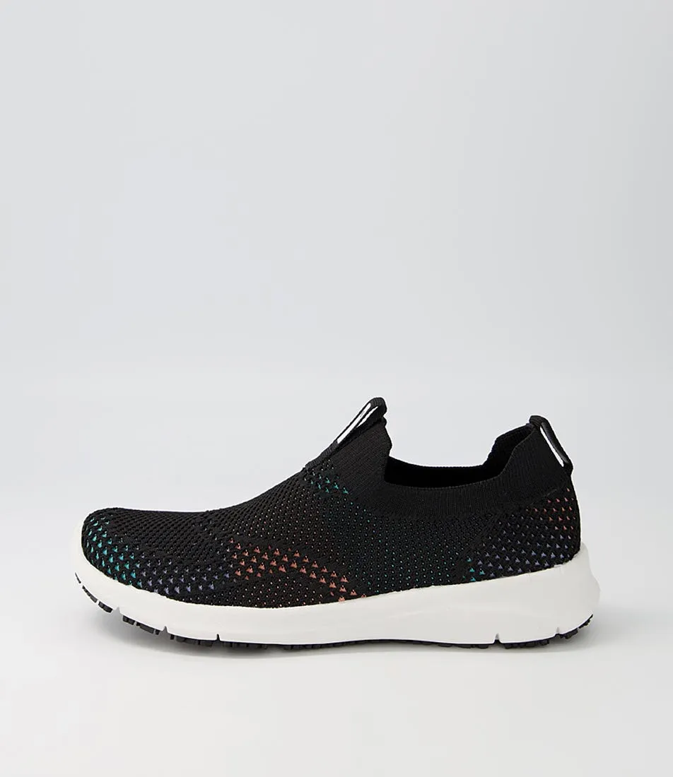 SUPERSOFT Kaylahs Black Bright Recycled Knit Sneakers