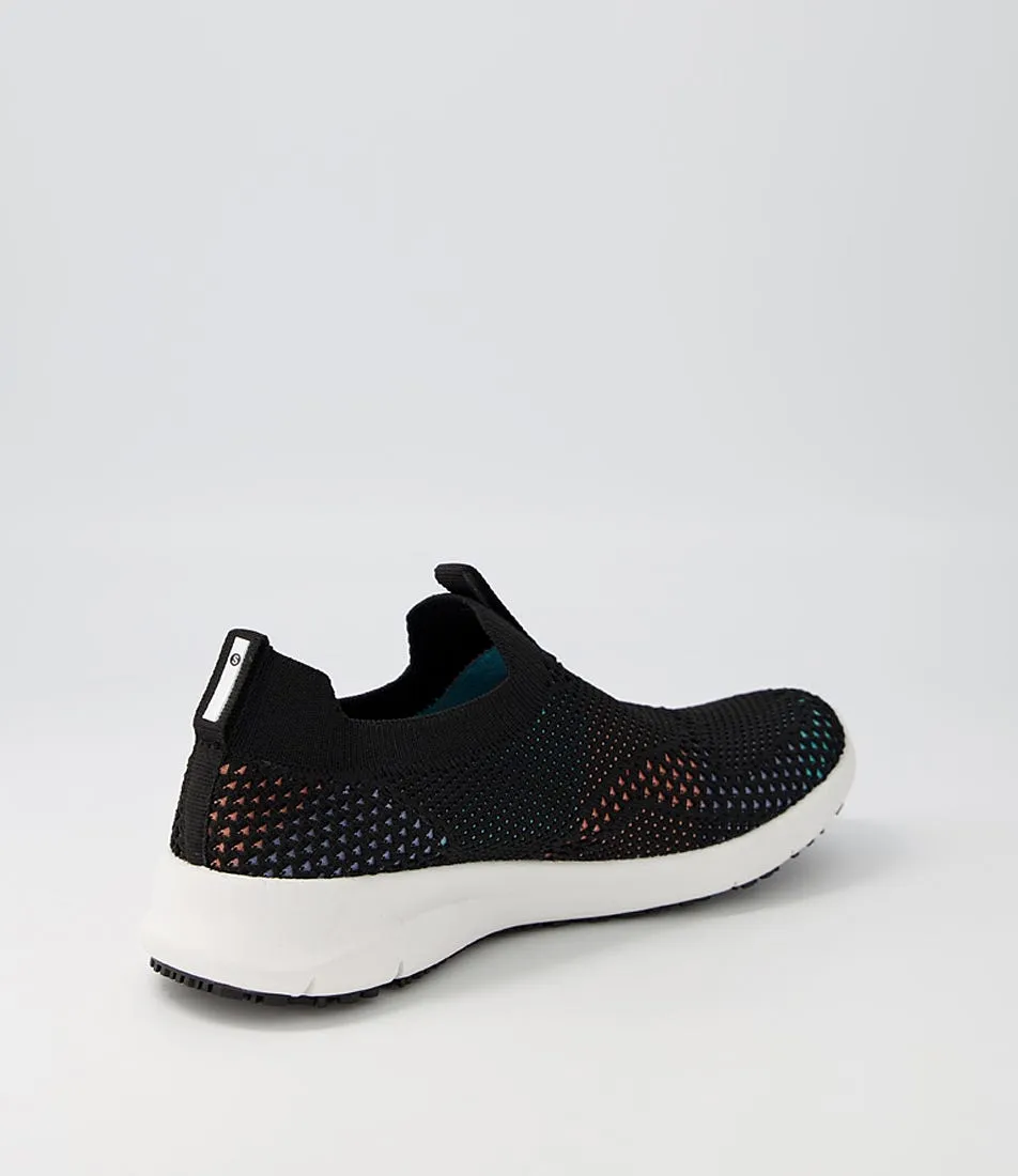 SUPERSOFT Kaylahs Black Bright Recycled Knit Sneakers