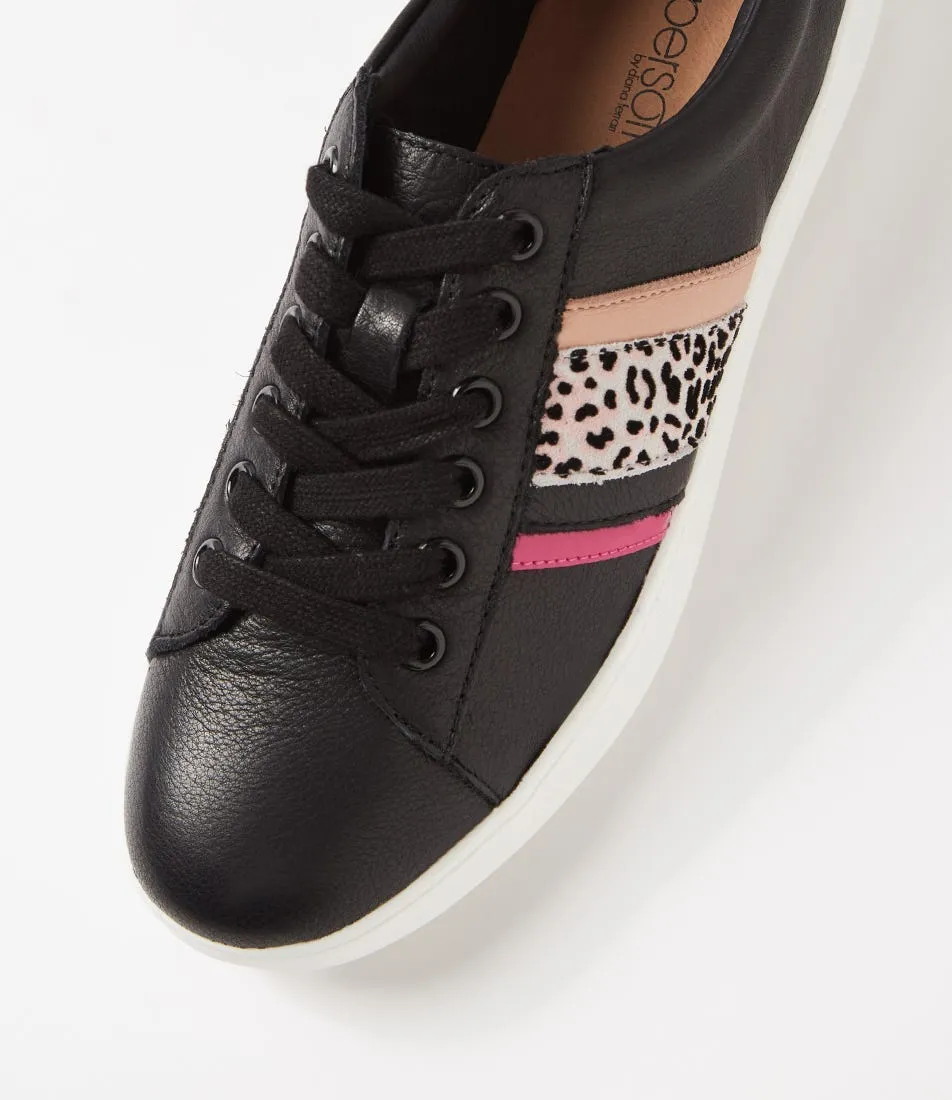 SUPERSOFT Zini Black Leopard Multi Sneakers