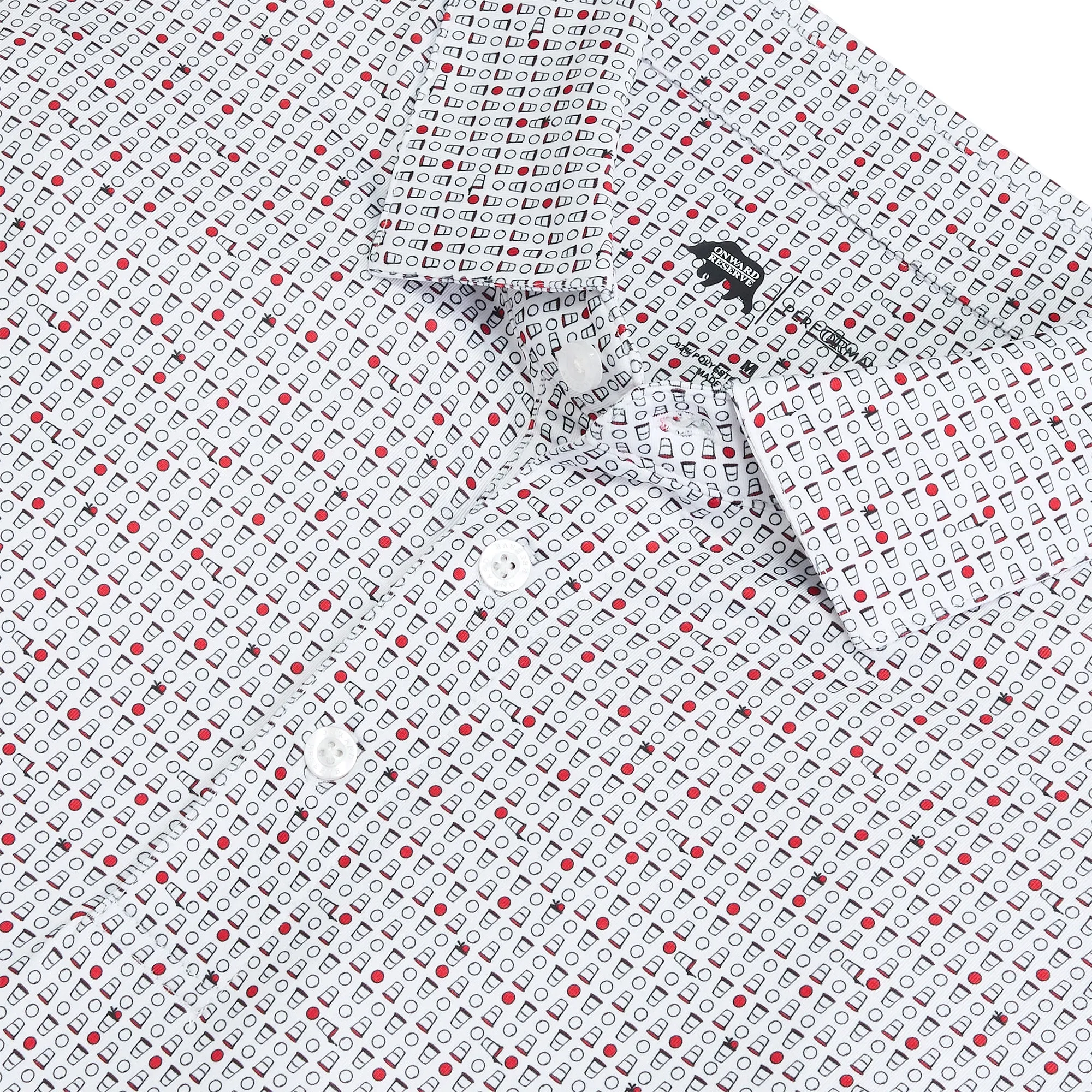 Tailgate Games Printed Performance Polo - Red