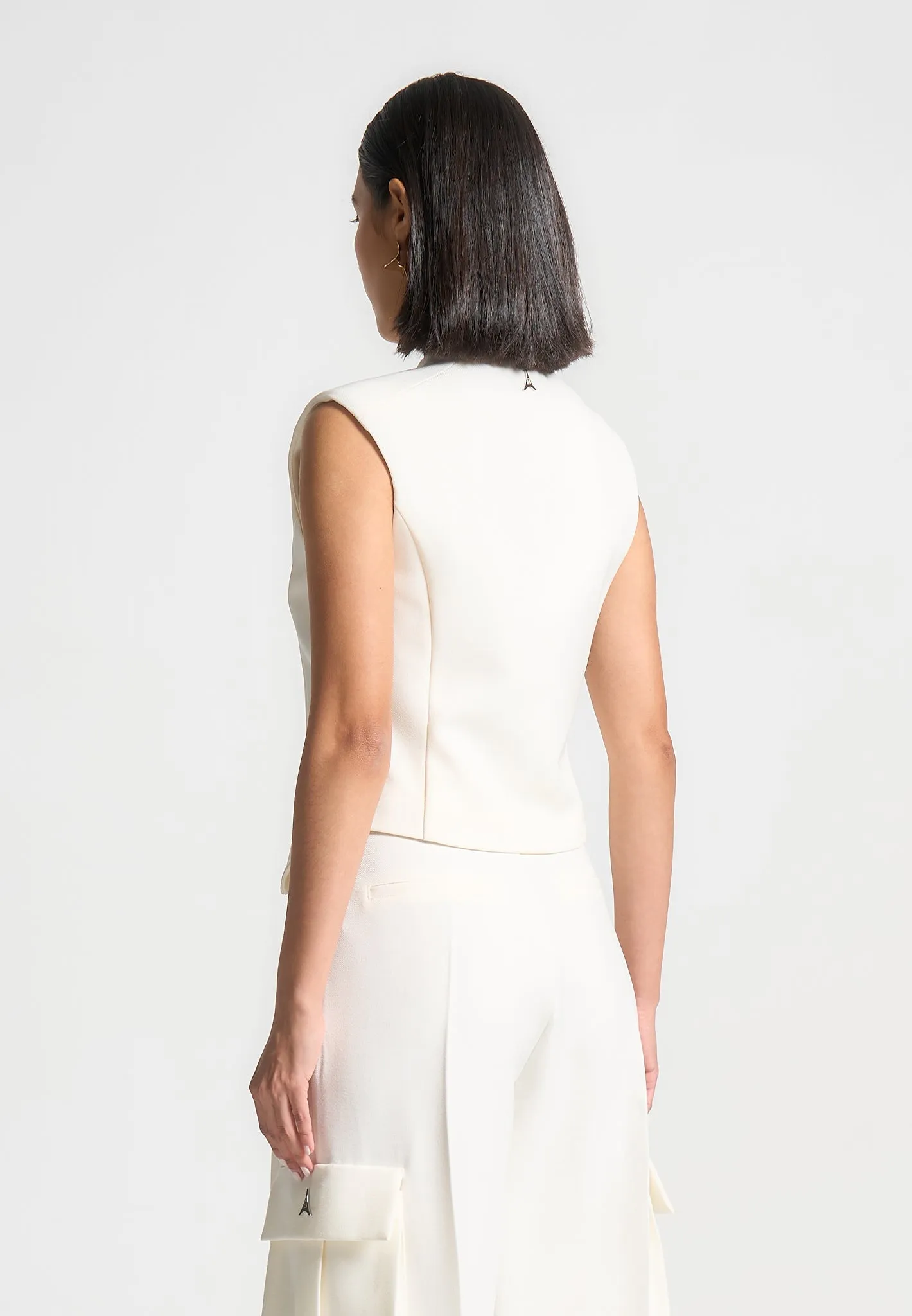 Tailored Wrap Waistcoat - Cream