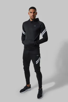 Tall Man Active Training ¼ Zip Hoodie Tracksuit | boohooMAN UK