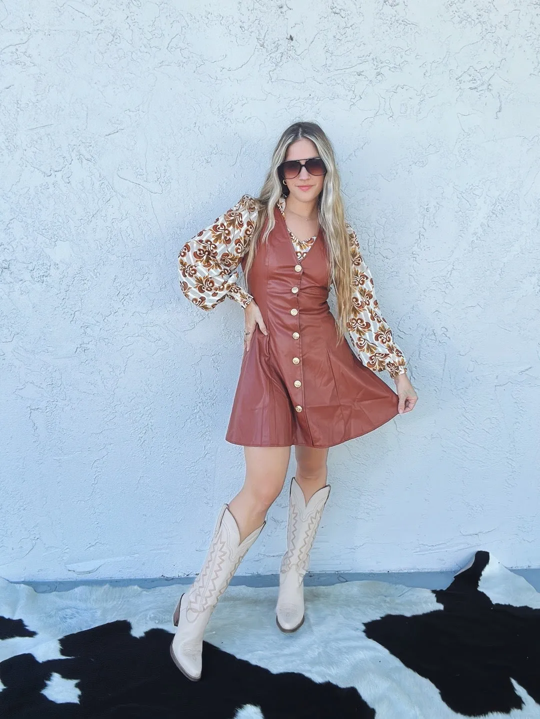 Teacher's Pet Vegan Leather Mini Dress &/or Vest