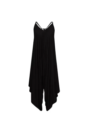 The Bamboo Romper Dress in Black