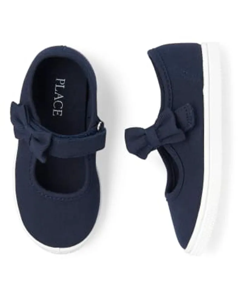 The Children's Place Toddler Girls Bow Strap Canvas Sneakers