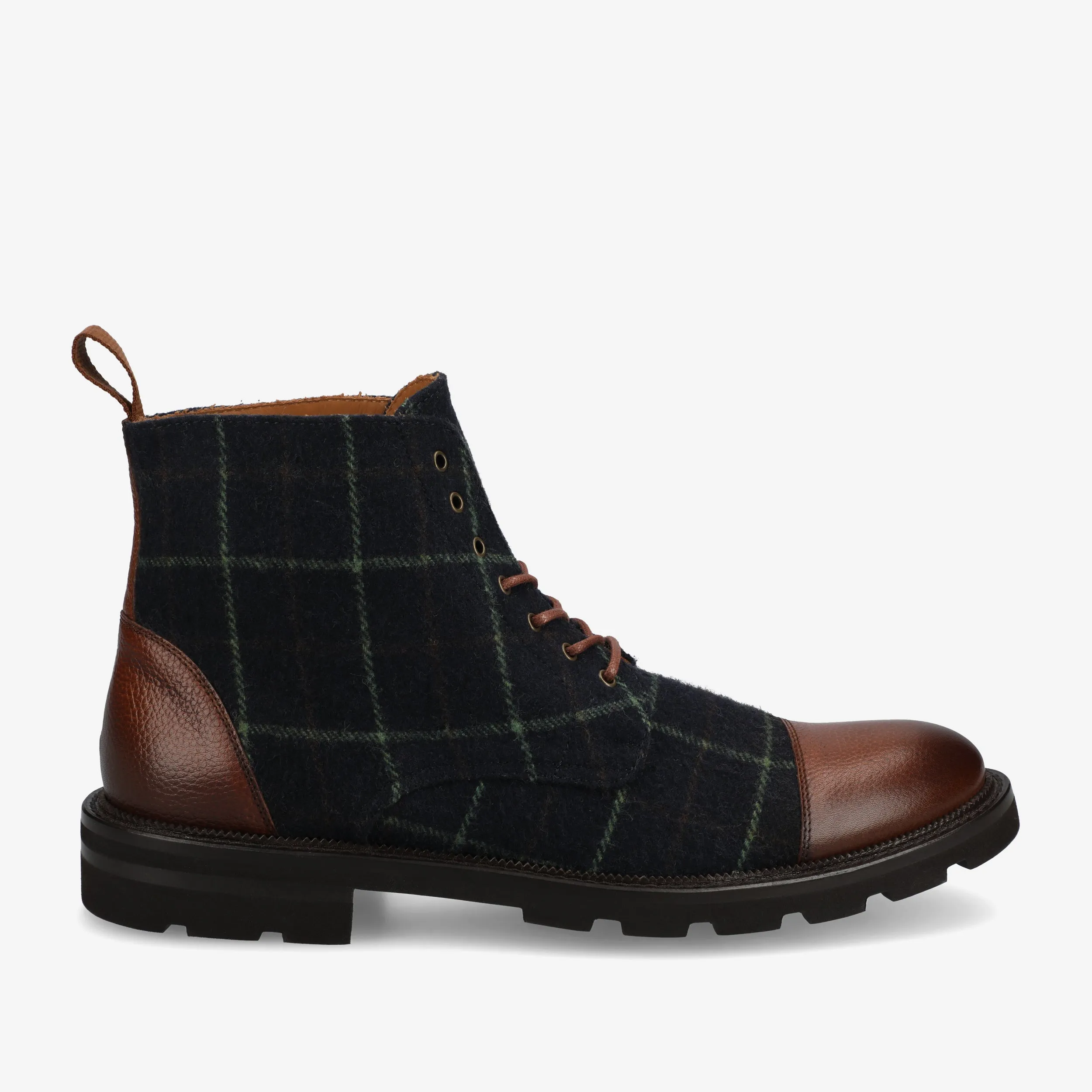 The Jack Captoe Boot in Navy Tweed