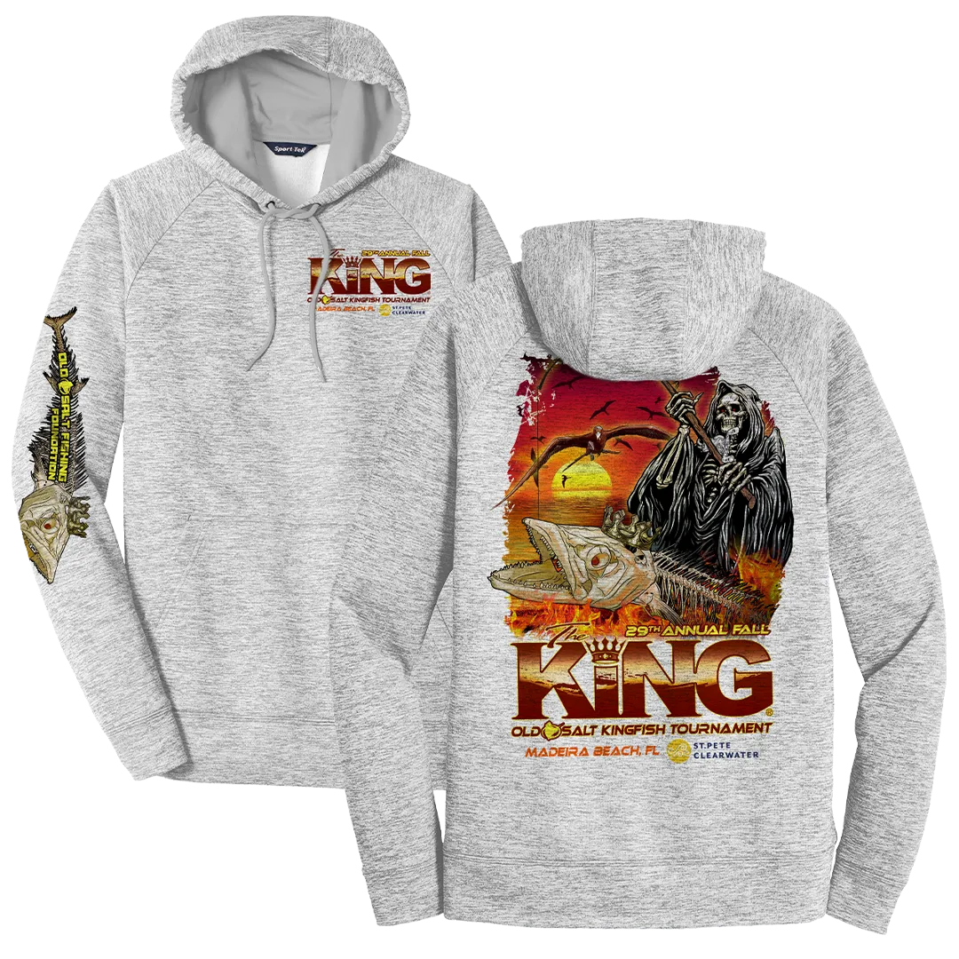 The KING - Fall 2022 - Long Sleeve - Fleece Tournament Hoodie - Electric Grey