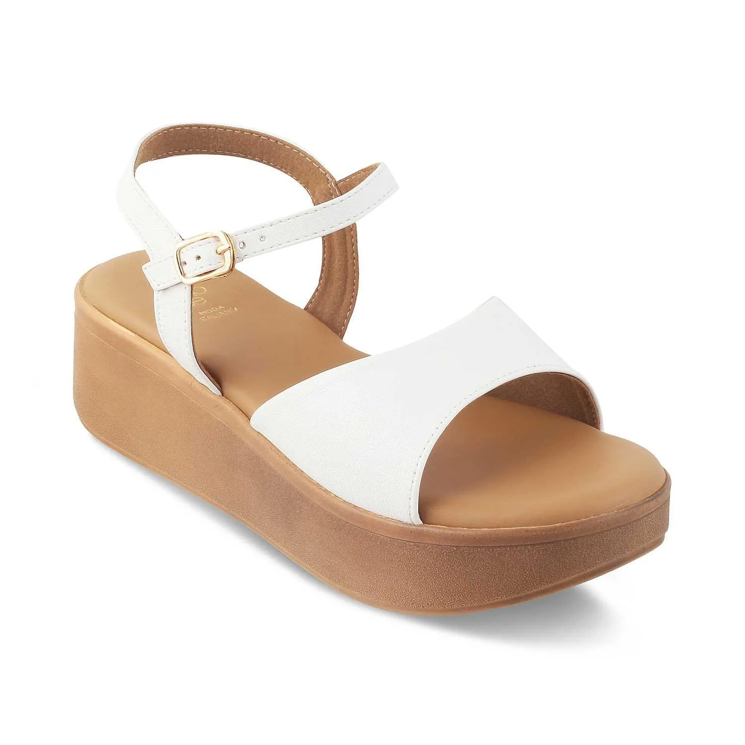 The Sin White Women's Dress Platform Wedge Sandals Tresmode