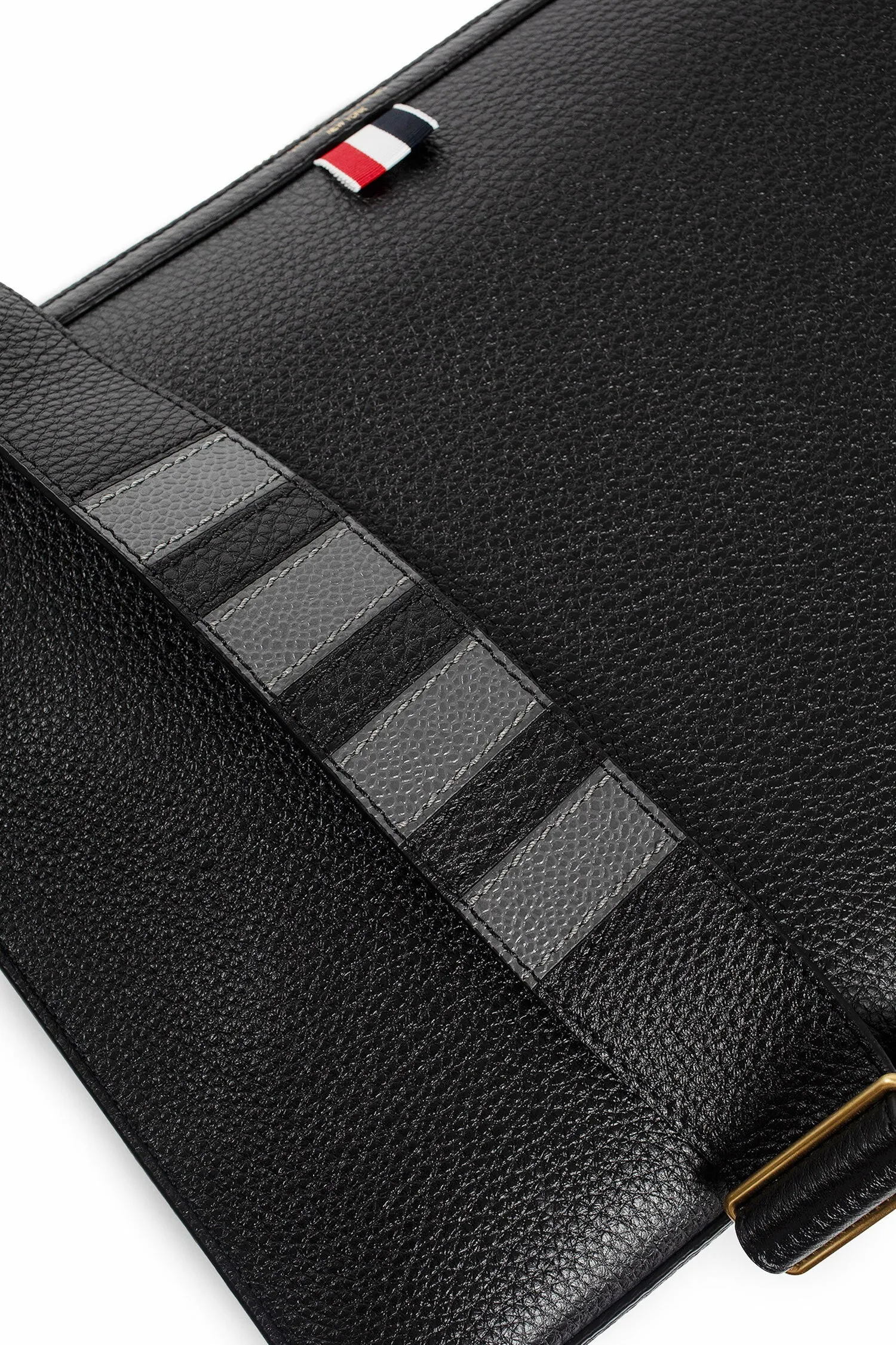 thom browne leather document shoulder bag