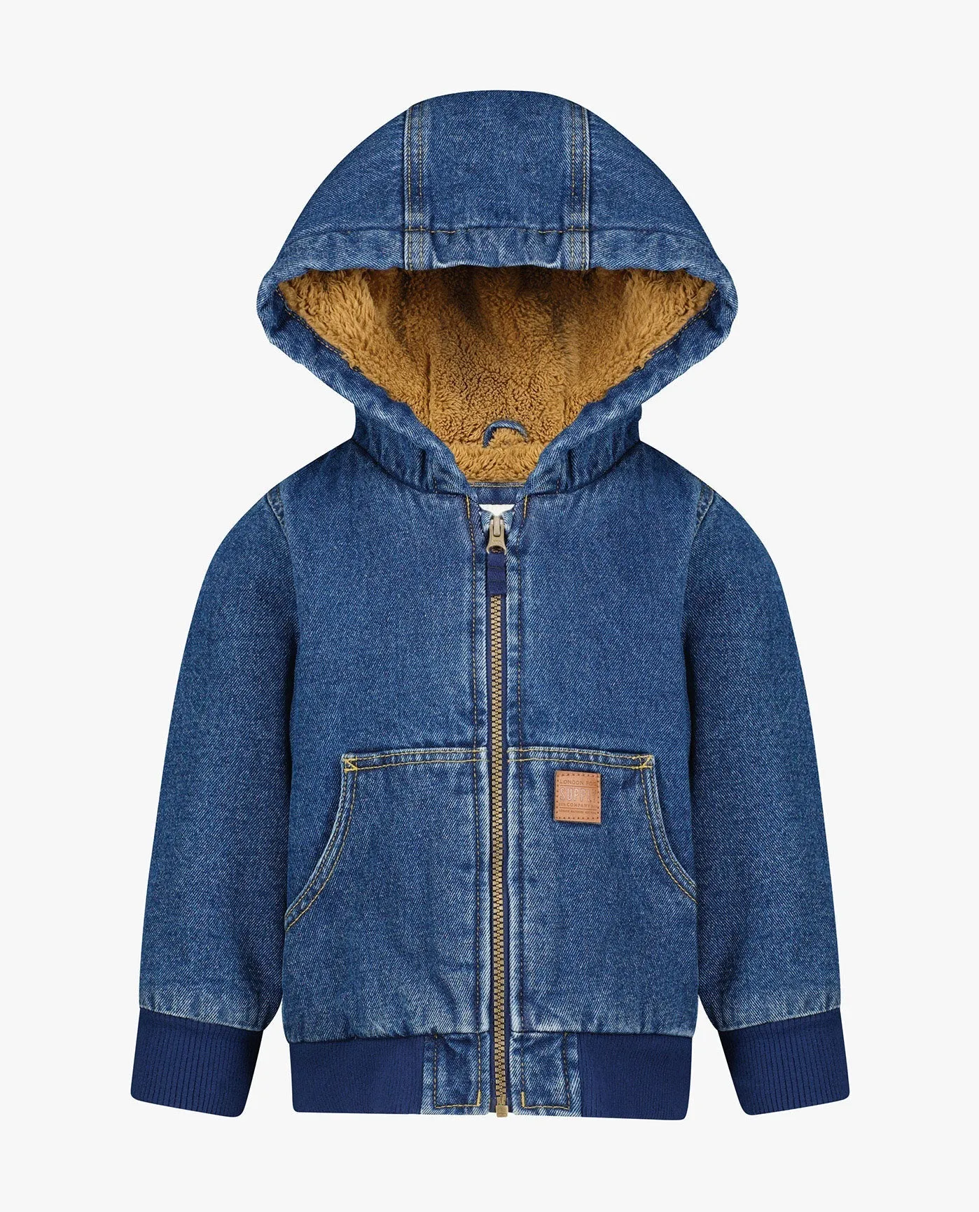 TODDLER BOYS ZIP-FRONT HOODED BOMBER