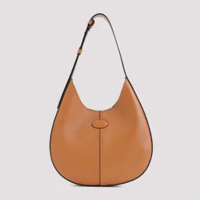 TOD'S Elegant Mini Nappa Leather Hobo Handbag 24x18x7 cm