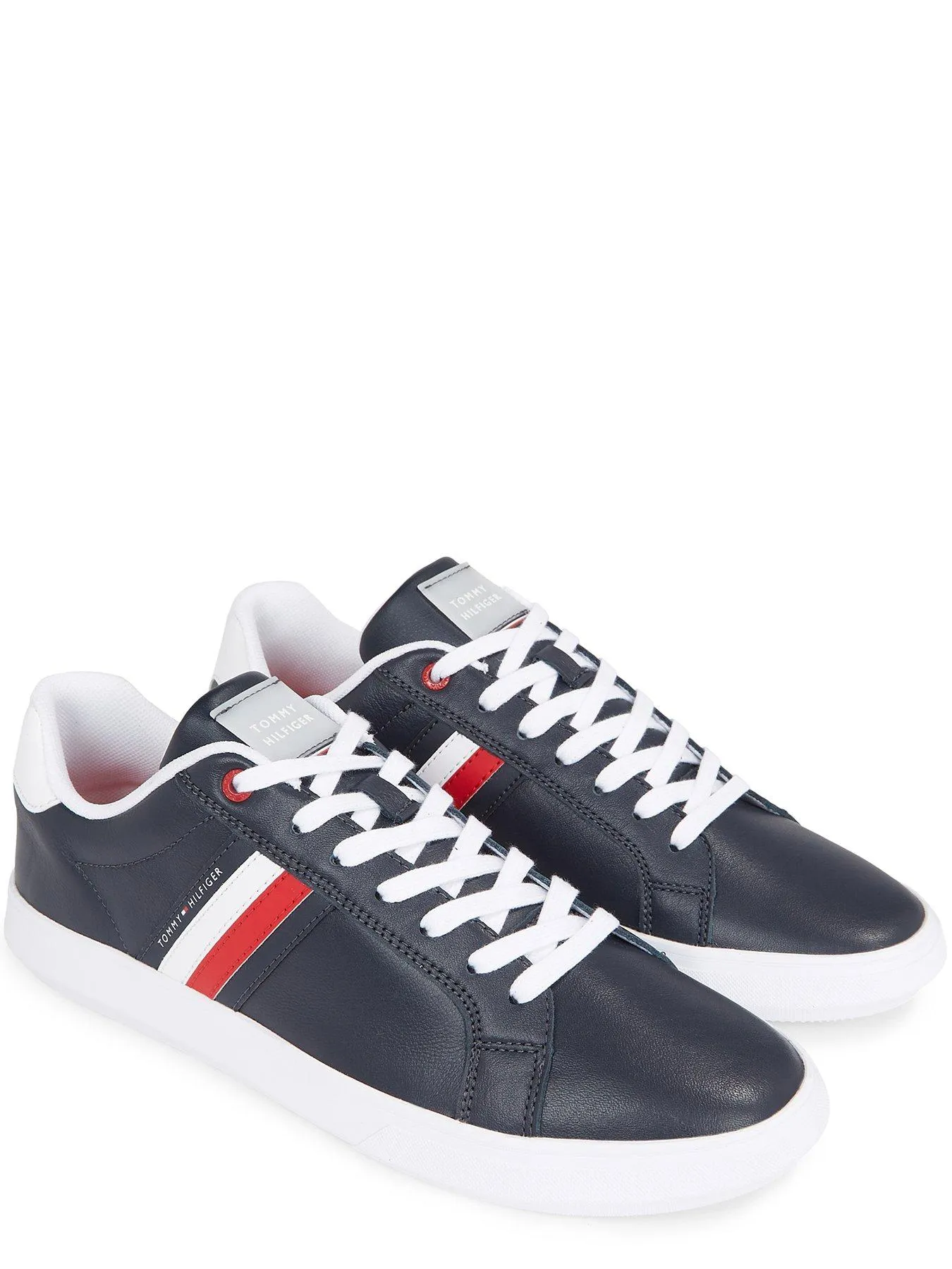 Tommy Hilfiger Essential Leather Cupsole Trainers - Navy