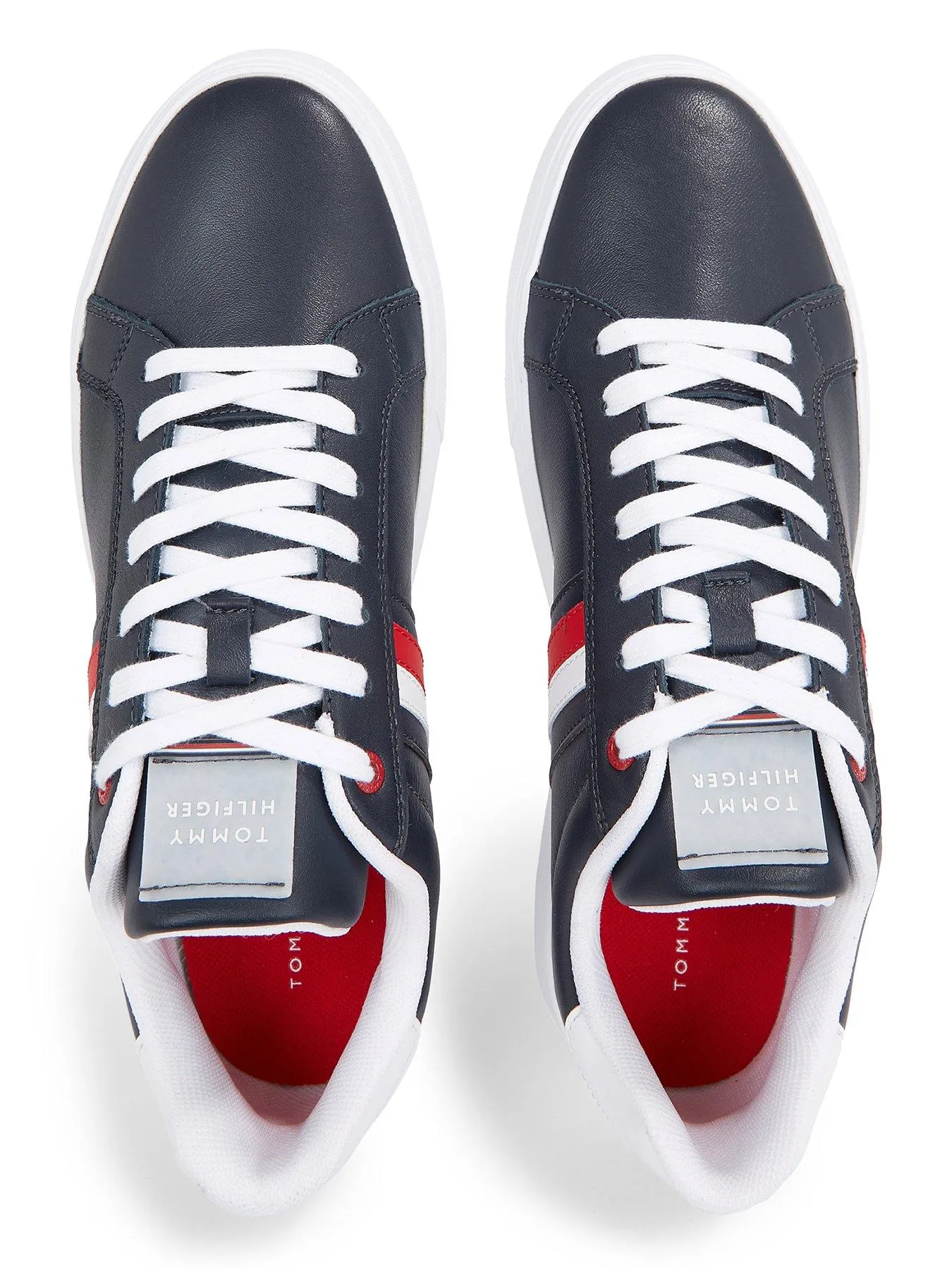 Tommy Hilfiger Essential Leather Cupsole Trainers - Navy