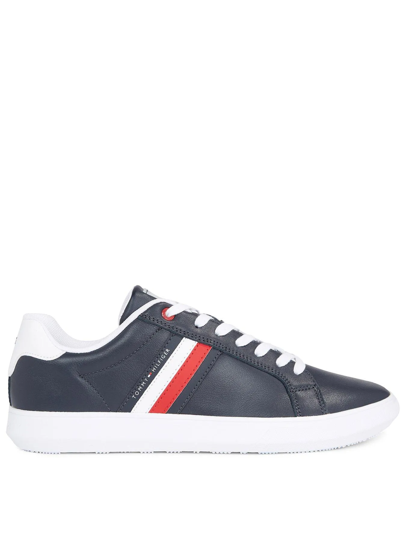 Tommy Hilfiger Essential Leather Cupsole Trainers - Navy