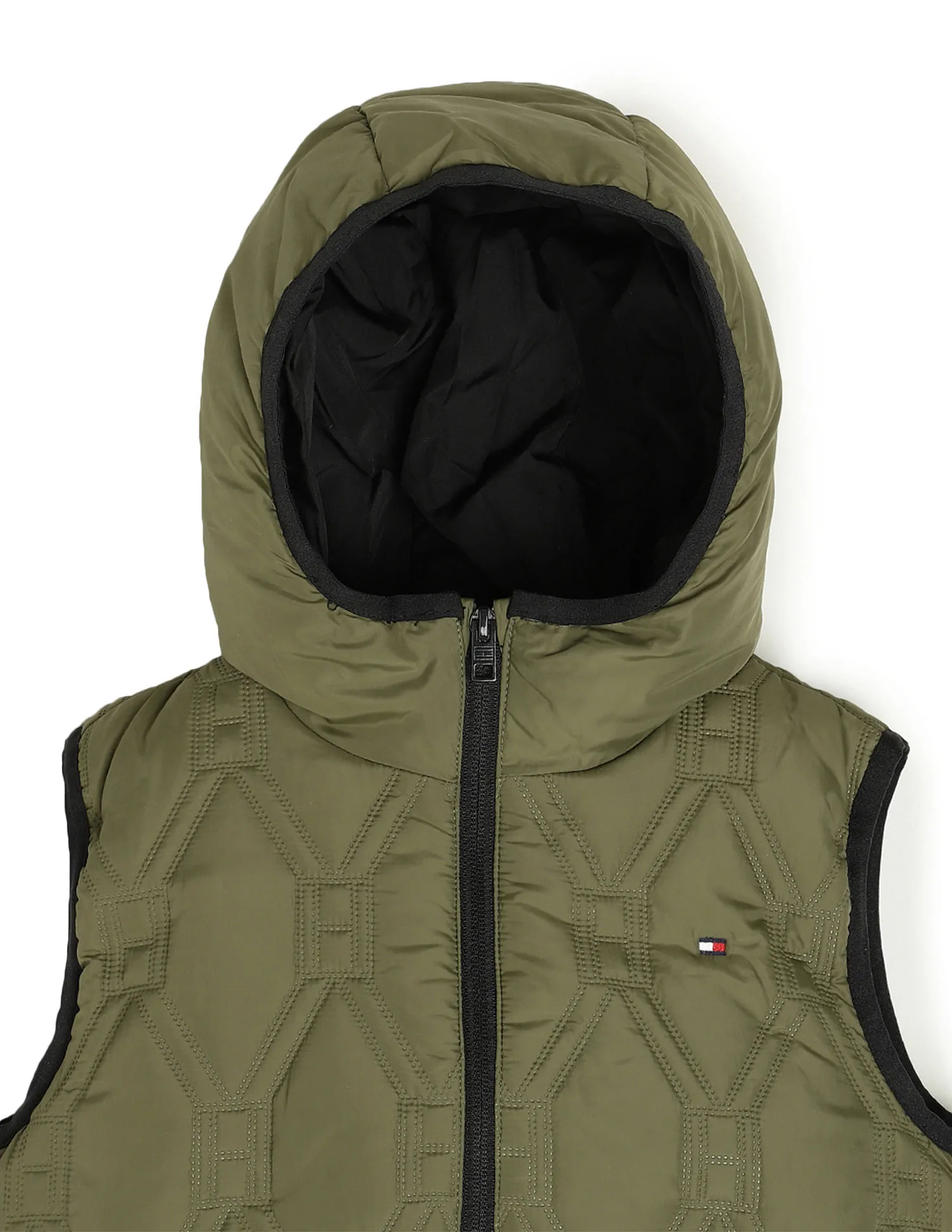 Tommy Hilfiger Kids Boys Quilted Padded Hooded Vest Jacket