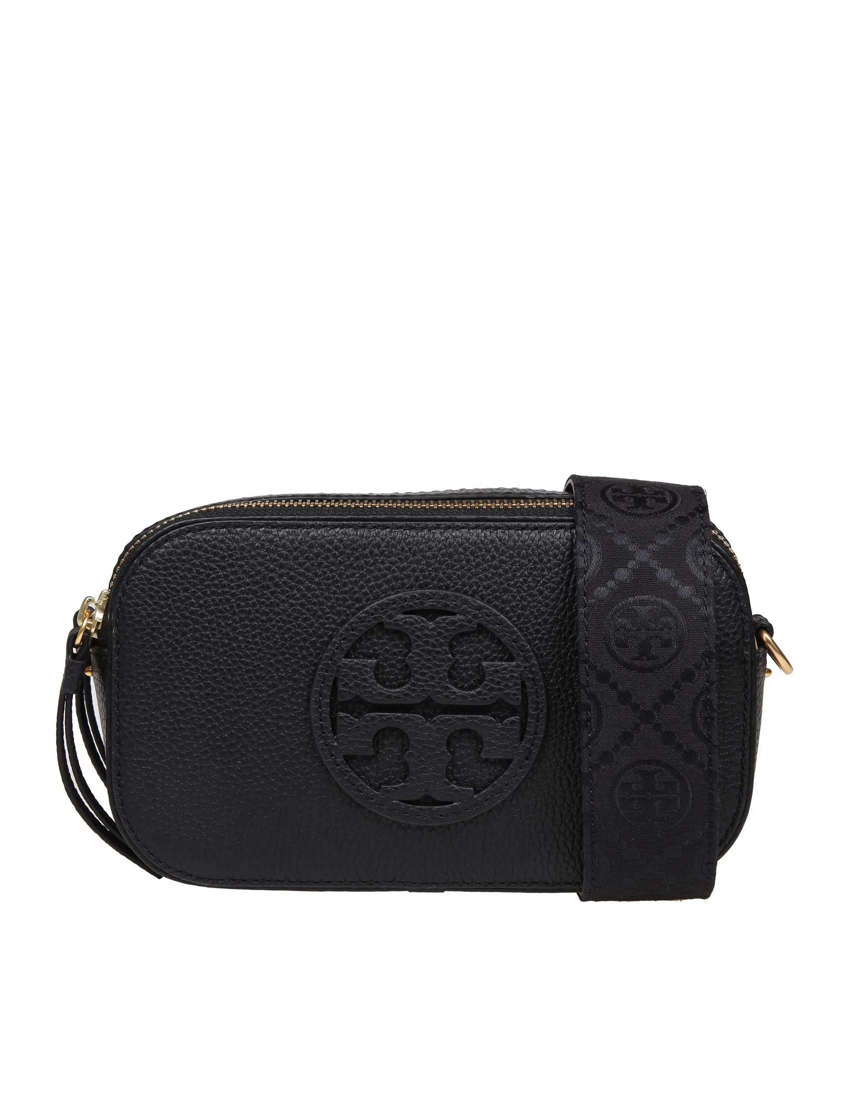 TORY BURCH MILLER MINI SHOULDER BAG IN BLACK LEATHER