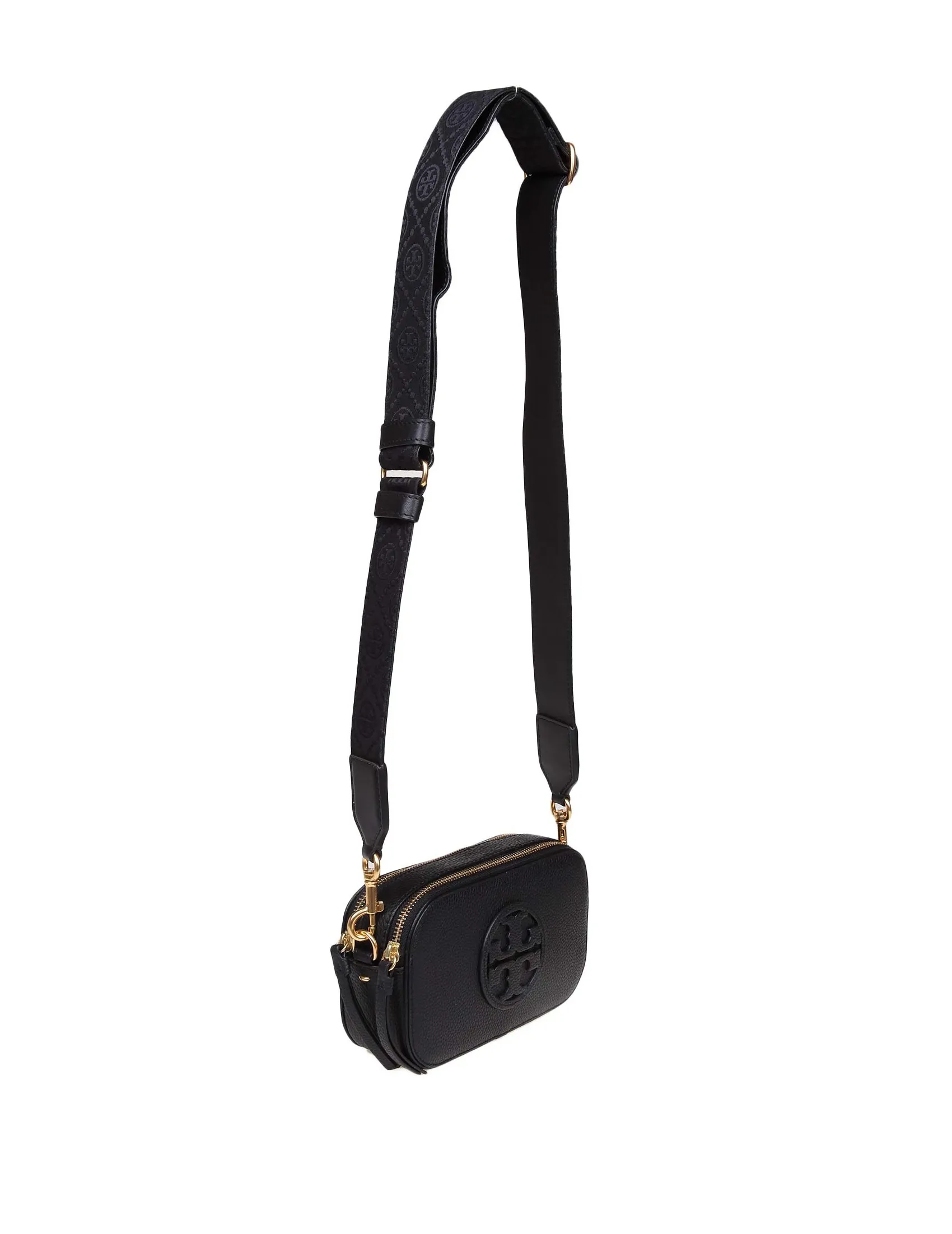 TORY BURCH MILLER MINI SHOULDER BAG IN BLACK LEATHER