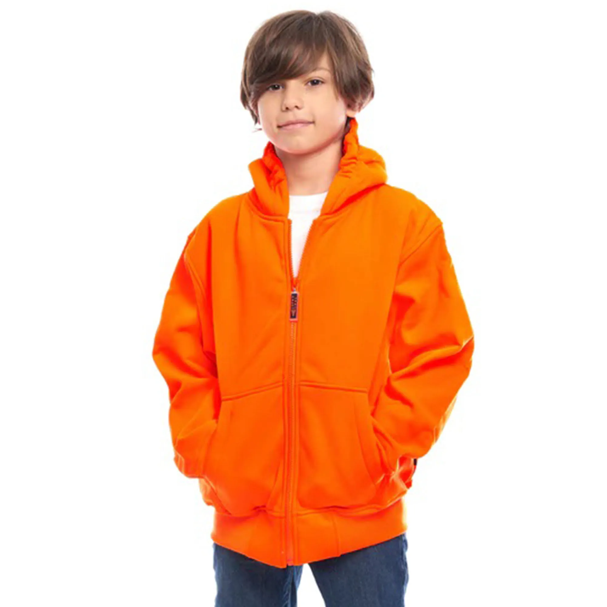 Trail Crest Boy's Double Fleece Full-Zip Blaze Hoodie