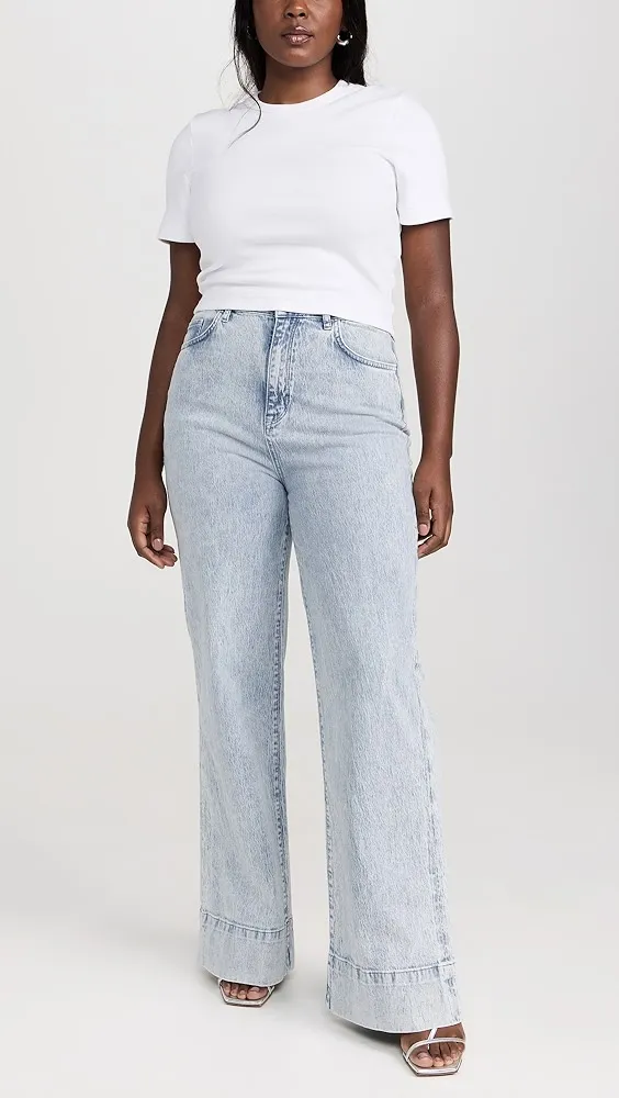 Triarchy   Ms. Onassis V-High Rise Wide Leg Jeans 